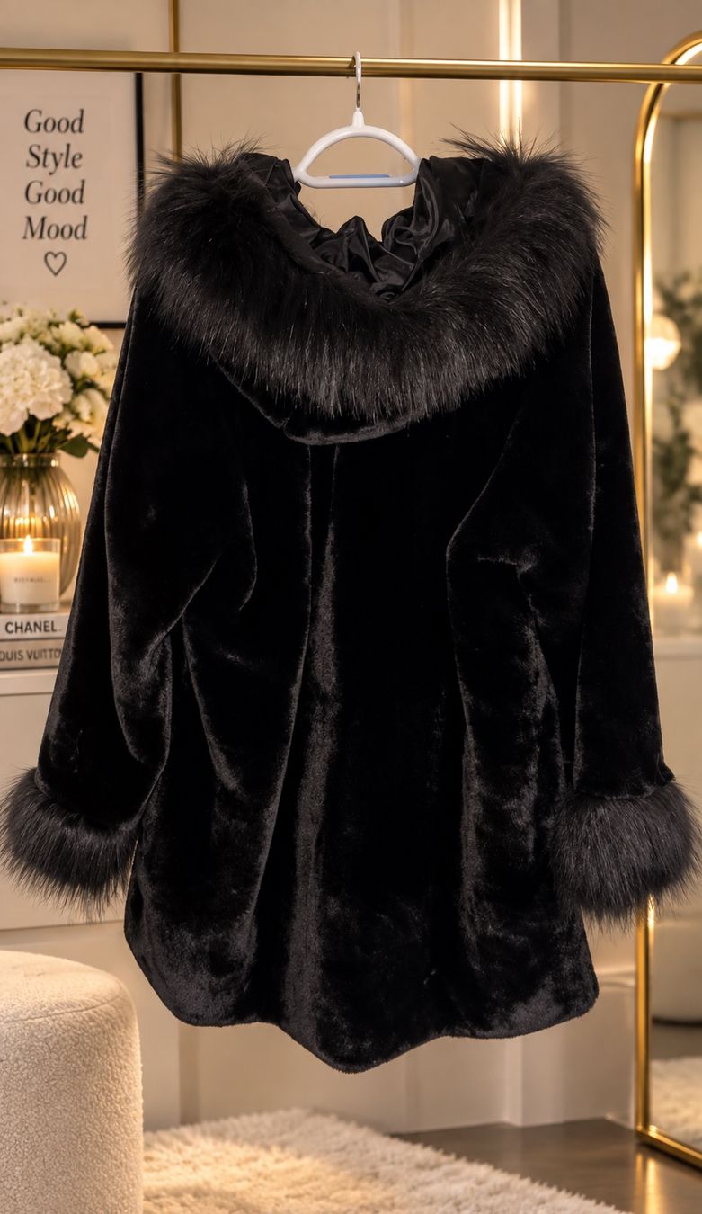 Giacche: Schwarzer Winterjacke mit Pelzimitat – Nuovo (secondo la descrizione) da Bützberg venduto da dan_jhn9 1