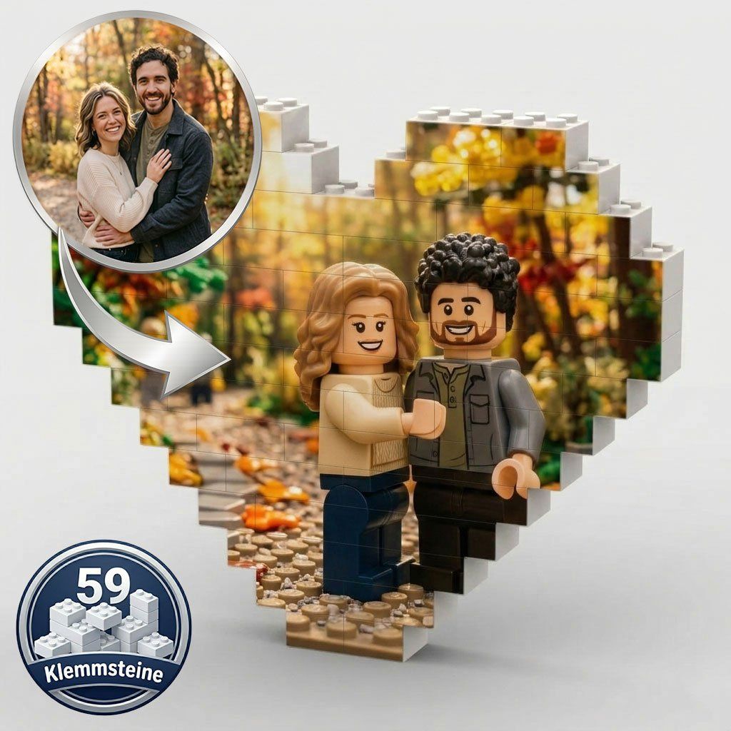 Tutte le decorazioni: Personalisierte Foto-Klemmbausteine Herz oder Rechteck – Nuovo e nell'imballaggio originale da Langenthal venduto da onl_d7l7 2
