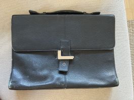Sacoche en cuir noir Lancel