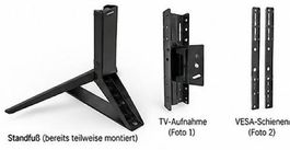 Hama TV-Ständer freistehend, schwenkbar, bis 65 Zoll