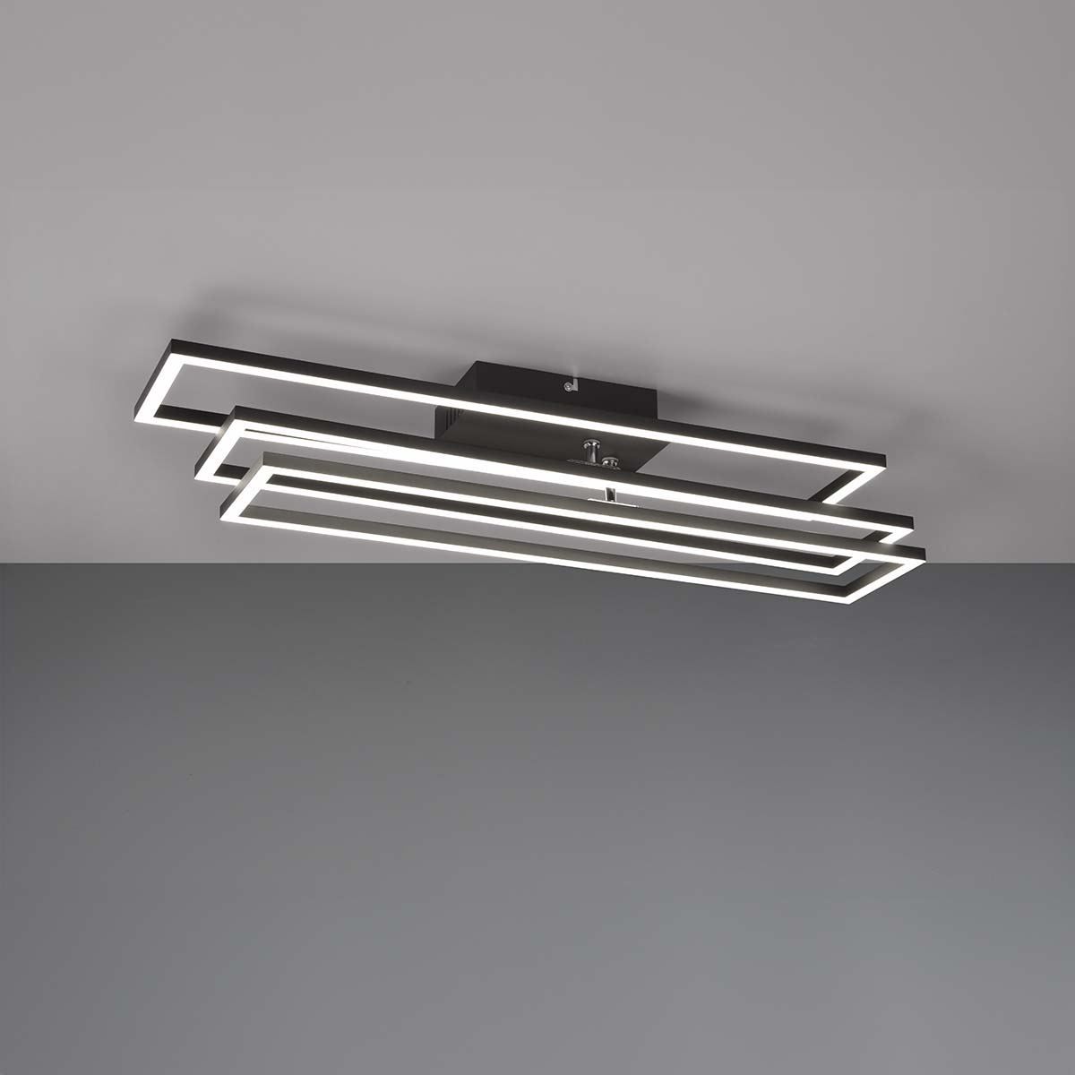 Lampadari & plafoniere: LED Deckenleuchte, Schwarz, 66 x 60 cm – Nuovo (secondo la descrizione) da Kreuzlingen venduto da Smart-Light 4