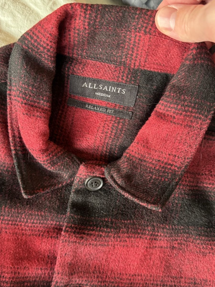 Allsaints Hemden: AllSaints Overshirt Red/Black Check, Size Medium, Winter – Gebraucht aus Zürich von ErnstS_23 1