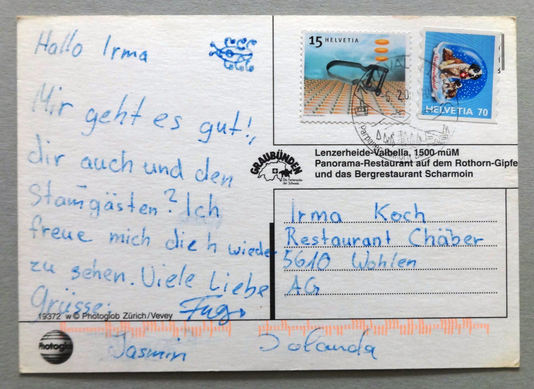 Cartes postales: Lenzerheide-Valbella, 1500 m ü.M. – D'occasion à Fétigny par Billy2miny 1