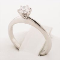 Bague Tiffany Solitaire Pt950 3.6g Diamant 0.28