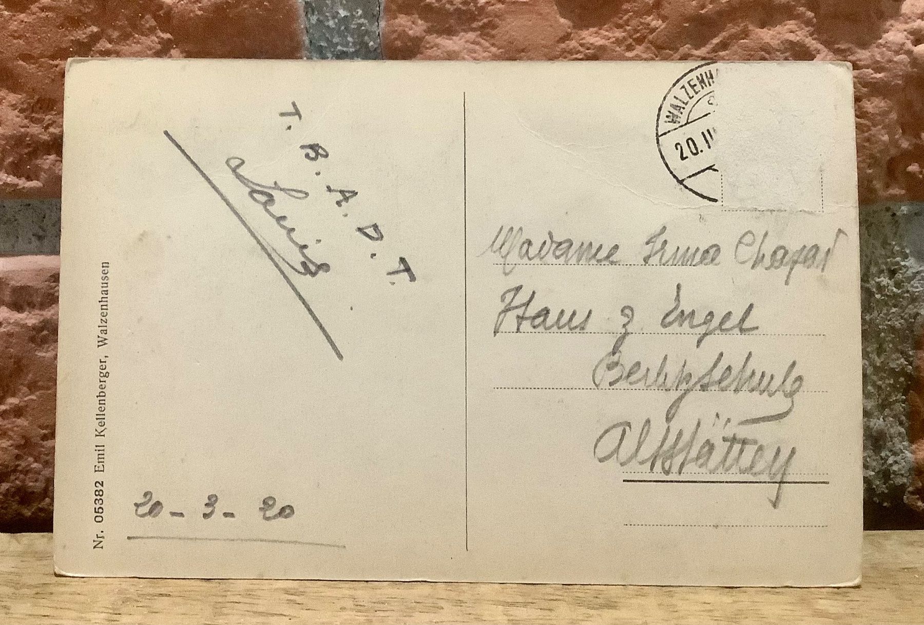 Cartes postales: 1920 - WALZENHAUSEN - Dorfansicht – D'occasion à Root par ENGLAND-TREASURES 2