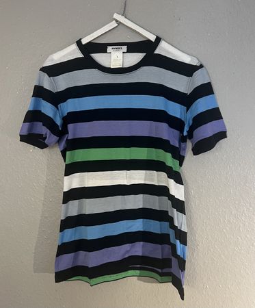 T-shirt Rayé Rykiel Homme - S -Look d'été, 100% coton, neuf