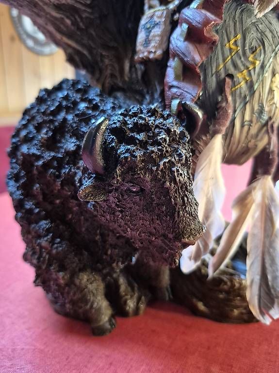 Statuette: Indianer Skulptur – Usato da Oberhofen Thun'see venduto da luckenbach 2