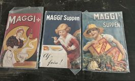 3 Plaques publicitaire Maggi, vintage, parfait état! 47