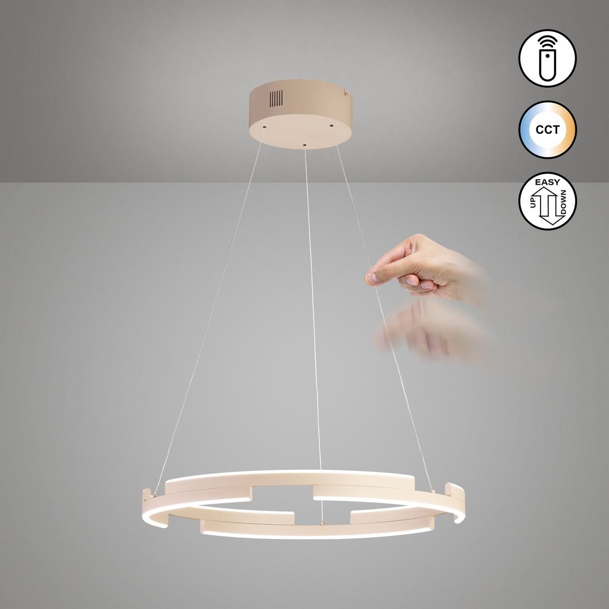 Kronleuchter & Deckenlampen: LED Pendelleuchte, Sand, CCT, 60 cm Ø – Neu (gemäss Beschreibung) aus Kreuzlingen von Smart-Light
