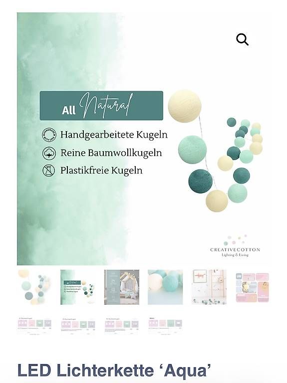 Lichterketten & Leisten: Lichterkette Aqua Cotton Lights – Gebraucht aus Unterlunkhofen von sus_ry82 2