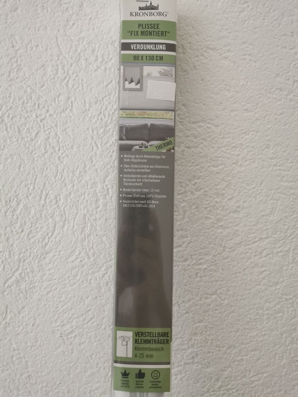 Vorhänge: KRONBORG Plissee Rollo Verdunklung 90 x 130 cm – Neu und originalverpackt aus Bertschikon Gossau von Andre675 1