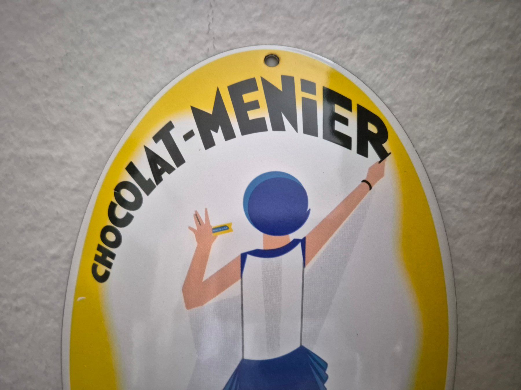 Insegne: Emailschild Chocolat Menier Logo Emaille Schild Schokolade – Nuovo (secondo la descrizione) da Schaffhausen venduto da pfanis09 1