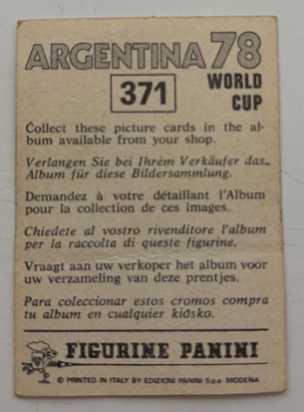 Panini Carte collezionabili: 1 vignette panini Argentina 78  Norge – Usato da Neuchâtel venduto da gefdeneuch 1