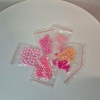 Bastelperlen Set–VerschiedenePerlen in Rosa, Pink & Pfirsich