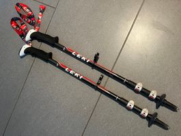 Wanderstöcke Leki Albulalite schwarz rot max. Länge 135 cm