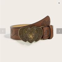 Gürtel mit 3 Herzen aus PU-Leder im Bohemia-Stil