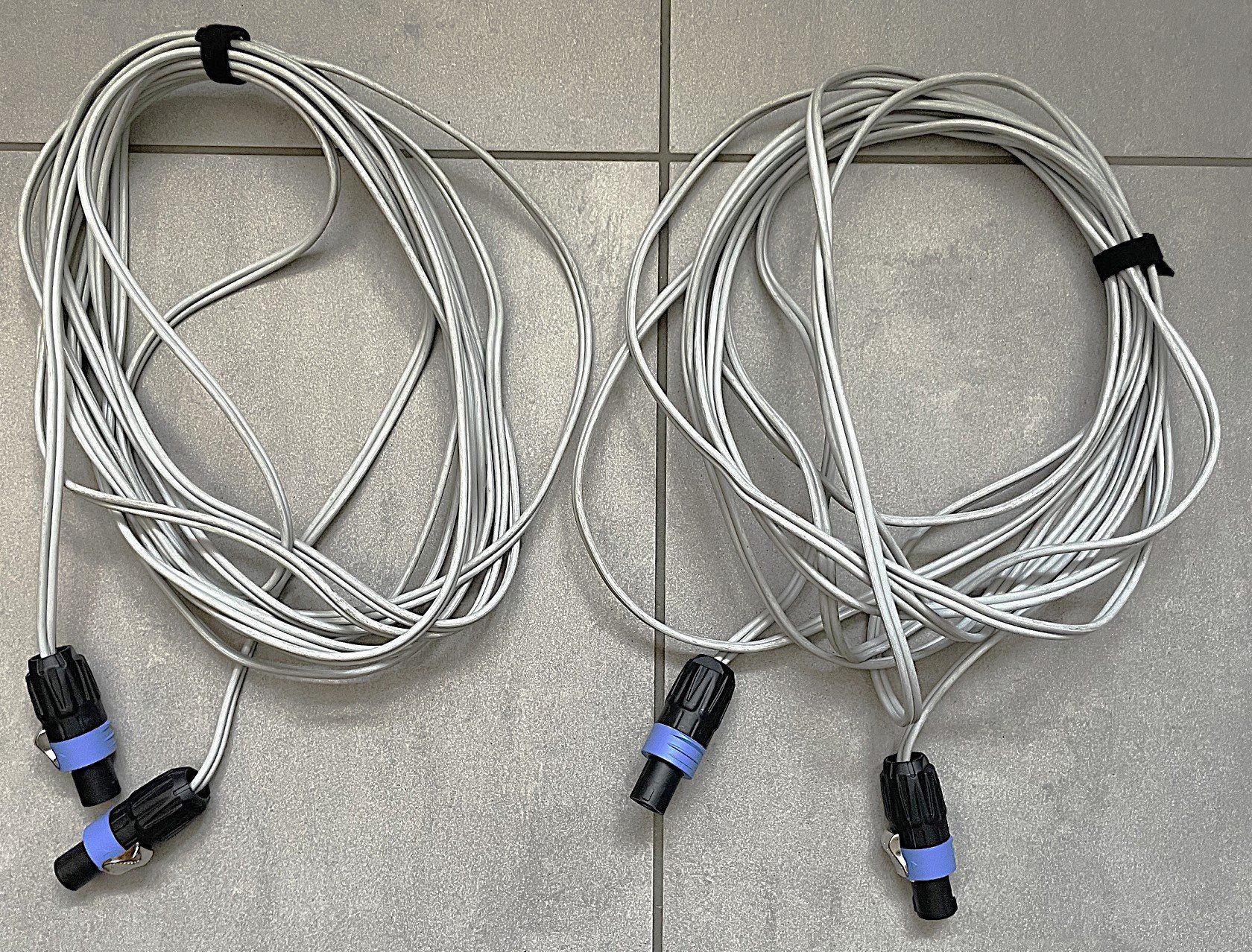 Kabel: 2 Lautsprecher-Kabel  7.5 m / Jack - Speakon  / sehr robust – Gebraucht aus Wattwil von webrawa