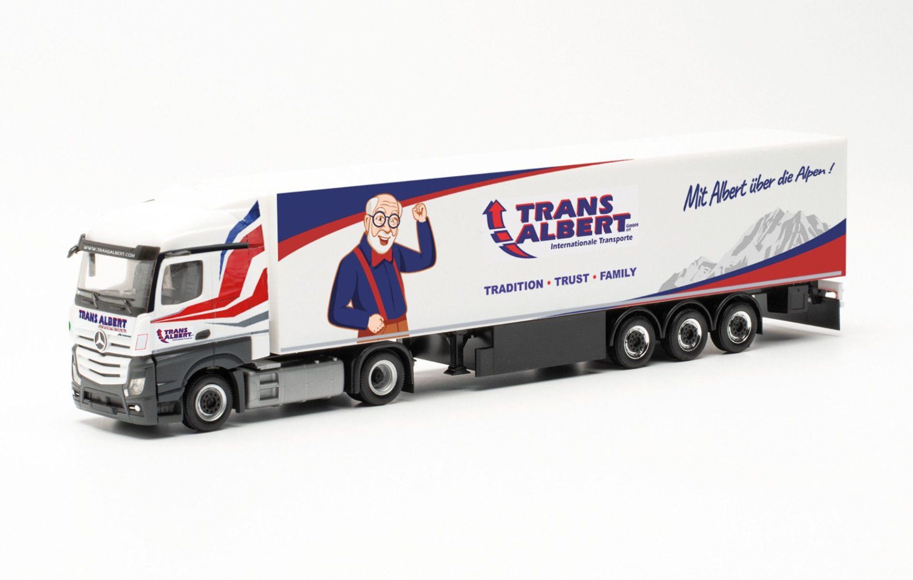 Herpa Modellbausätze & Standmodelle: 1:87 MB Actros Streamspace 2.5 "Transalbert" – Neu und originalverpackt aus Affoltern am Albis von Modellshop-8910