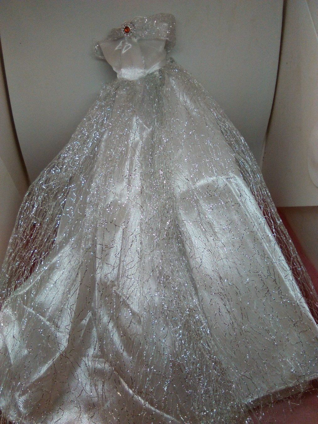 Spielzeuge: PARBIE ABEND KLEID;WEISS;;GLITZER – Neu (gemäss Beschreibung) aus Basel von bijoutrie_4 1