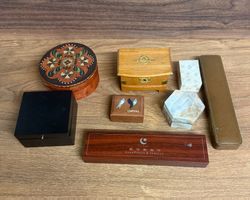 Diverse Sammlung von Schmuckschatullen, 7 Stk., Herbst