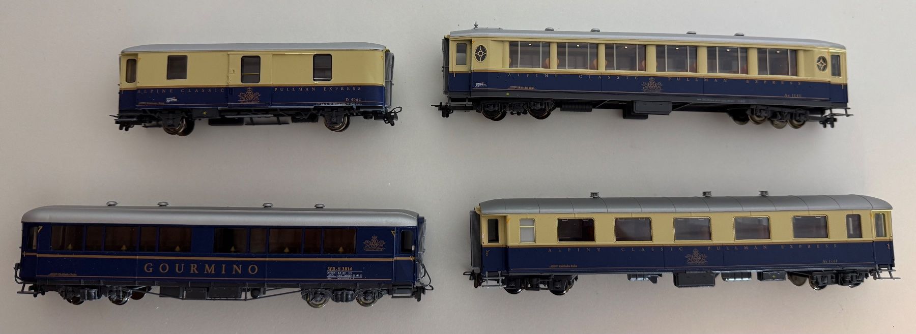 Bemo Trains électriques: Bemo H0m RhB 4er Set Alpine Pullmann Express – D'occasion à Goldau par Bergsturz1806
