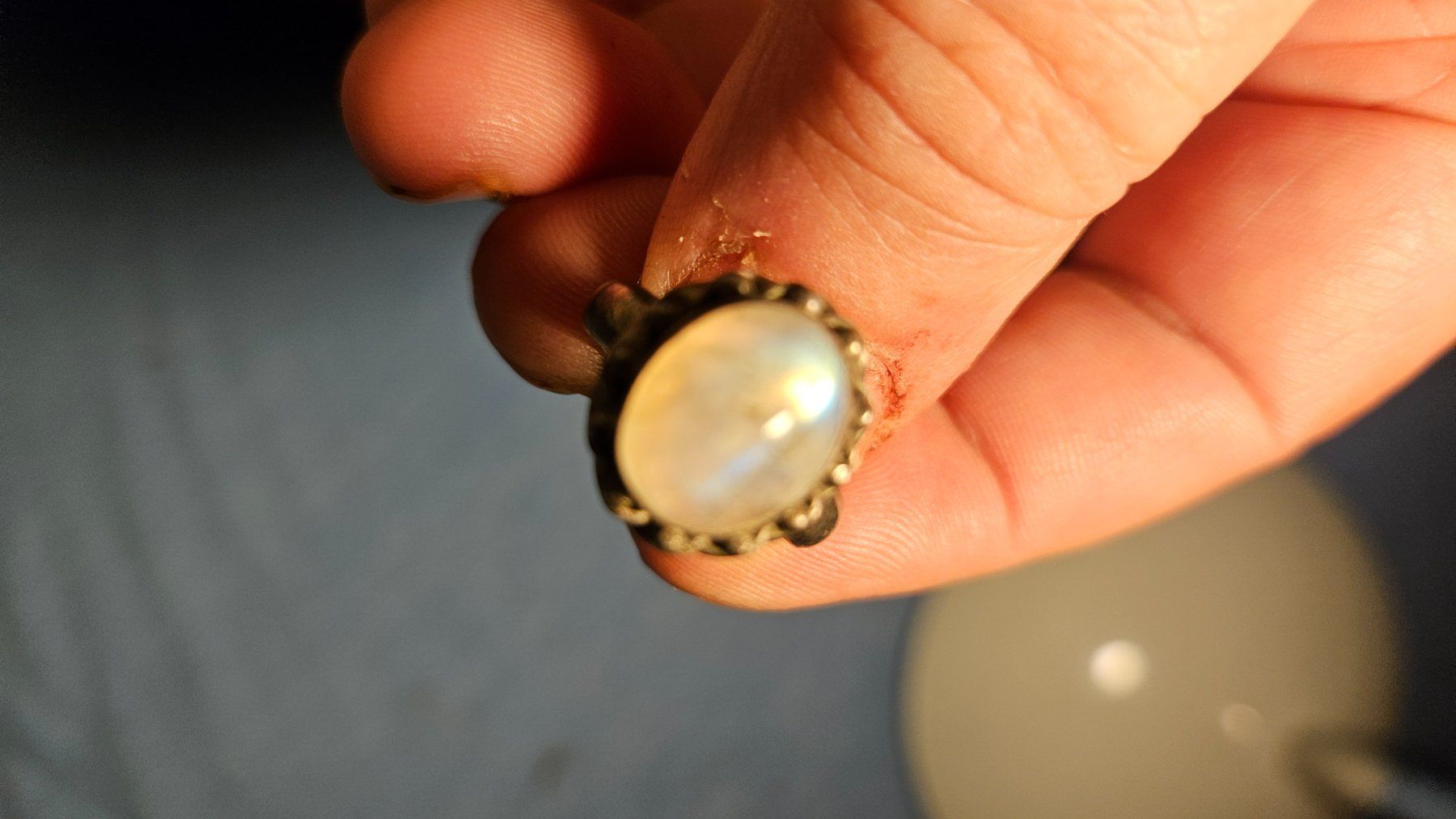 Anelli: Silberring Mondstein Vintage – Usato da Feldbrunnen venduto da Kolosseum111