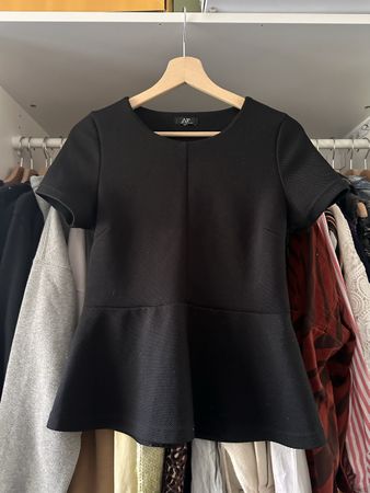 Schickes AP. Light Premiere Peplum Top, Schwarz, Gr. 36