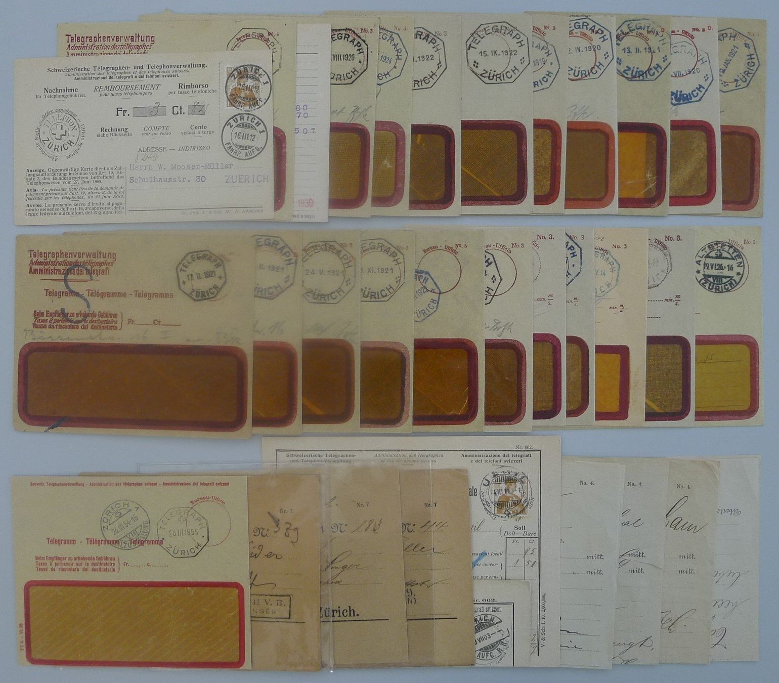 Tutti i francobolli: 1903-1954, 33 TELEGRAPHEN Briefe, Karten, Telefon – Nuovo e nell'imballaggio originale da Sursee venduto da Luzernerraute
