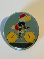 1 Pin lustiger Fahrradfahrer
