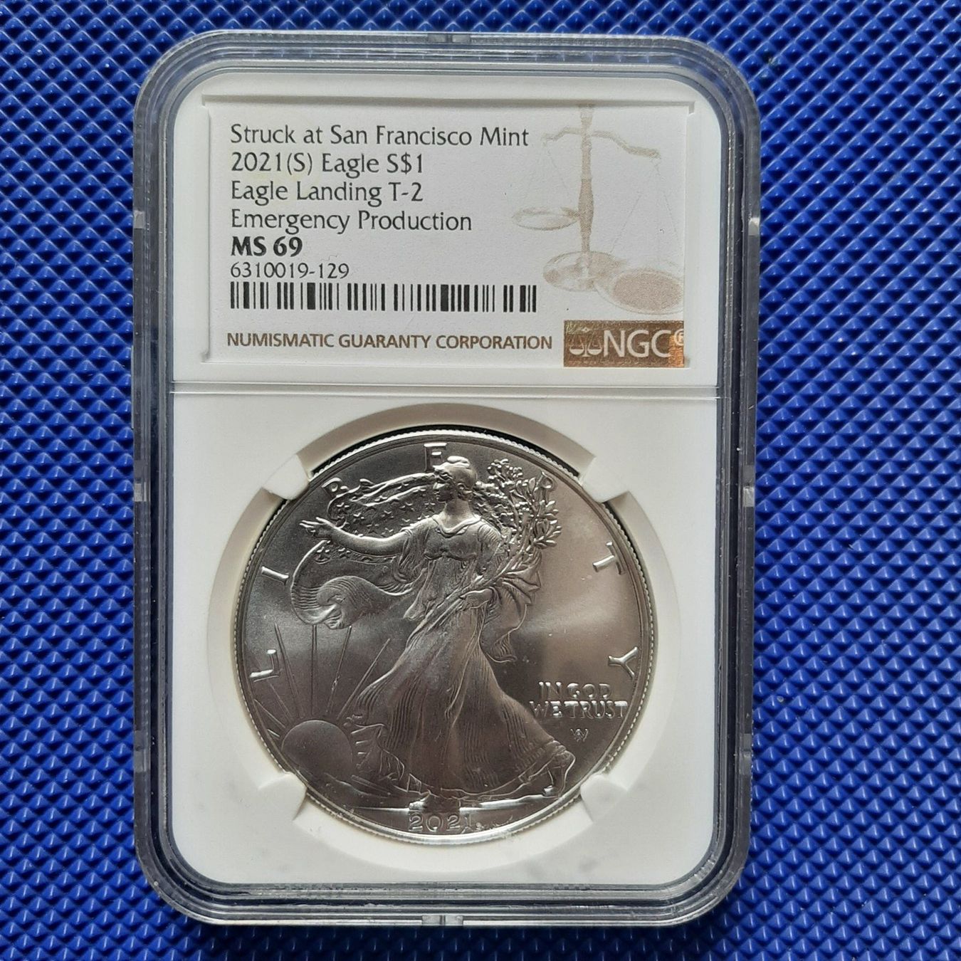 Tutti le monete: 1 oz Silver American Eagle NGC MS 69 S – Nuovo e nell'imballaggio originale da Carouge GE venduto da cecob0909