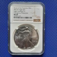 1 oz Silver American Eagle 2021 NGC MS 69 S