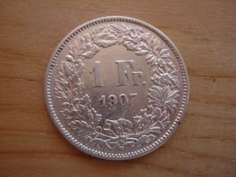(C1) 1 Franken 1907 VZ-