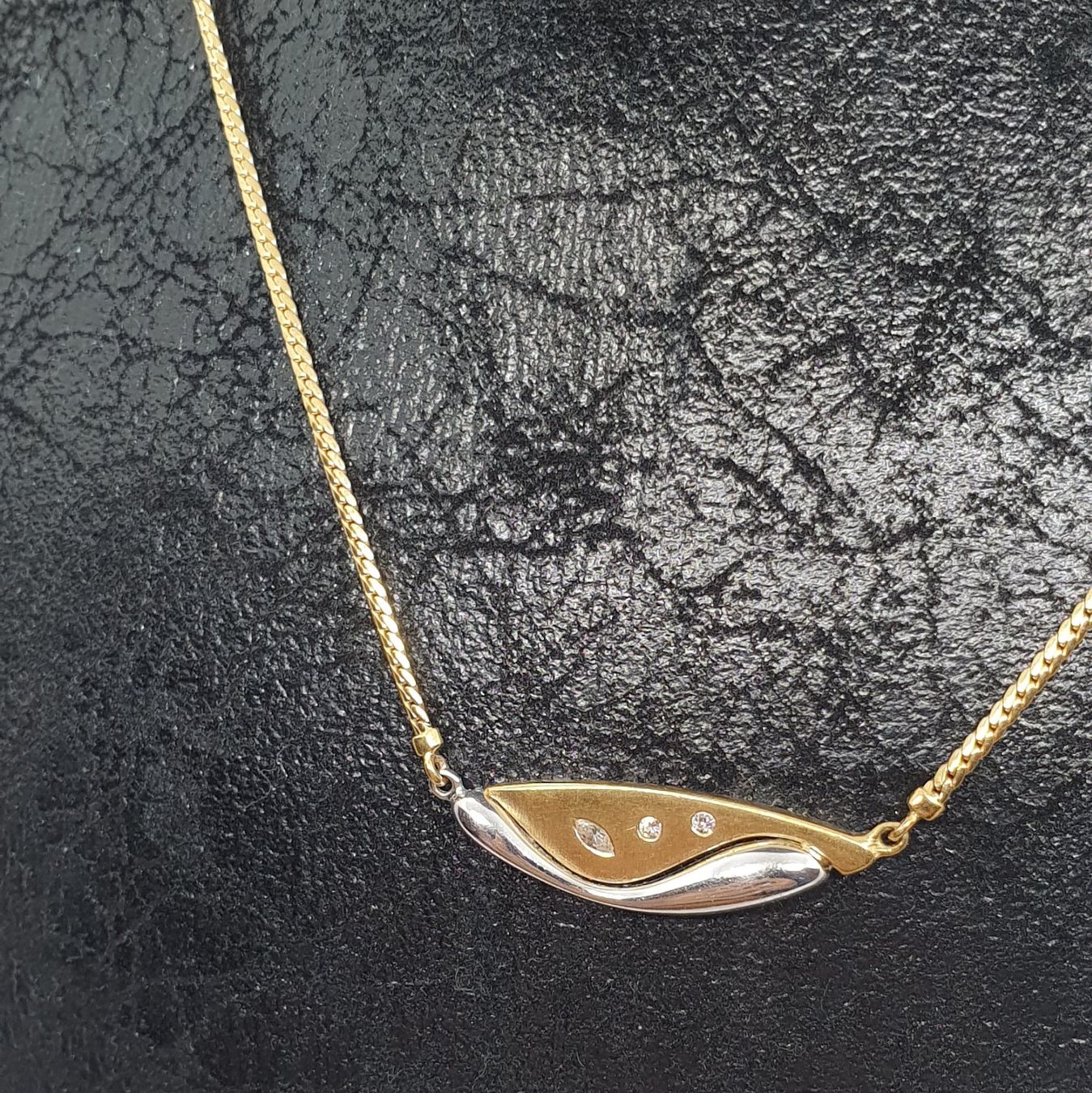 Catenine: Echt 18K Gold - 3x Diamant Collier – Usato da Luzern venduto da Luzern-Goldhaus 1