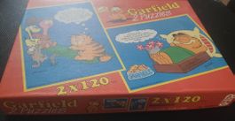 2 Garfield Puzzles je 120 Teile Vintage 1978
