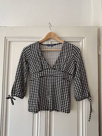 Optical motif Jersey Blouse