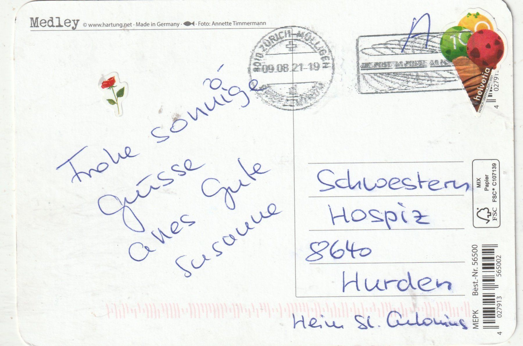 Cartoline postali: Blumenkarte – Usato da Lumbrein venduto da made02 1