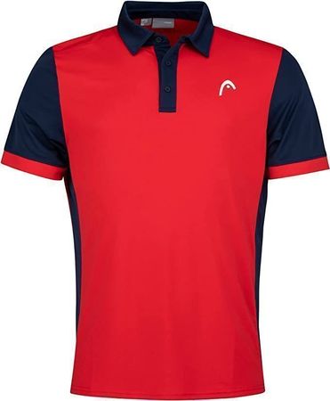HEAD Poloshirt, rot/dunkelblau, Mod.DAVIES, Gr.M 48-50