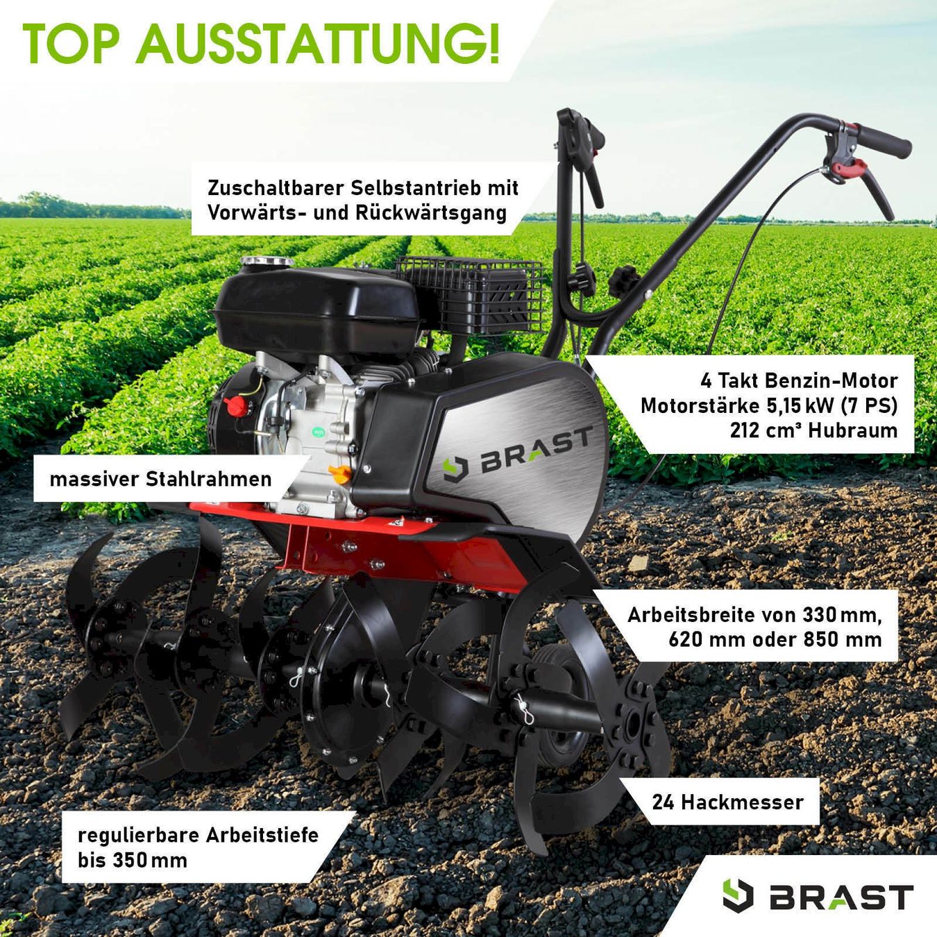 Alle Maschinen: BRAST Benzin Motorhacke AF6000 – Neu und originalverpackt aus Bottighofen von zaap 1