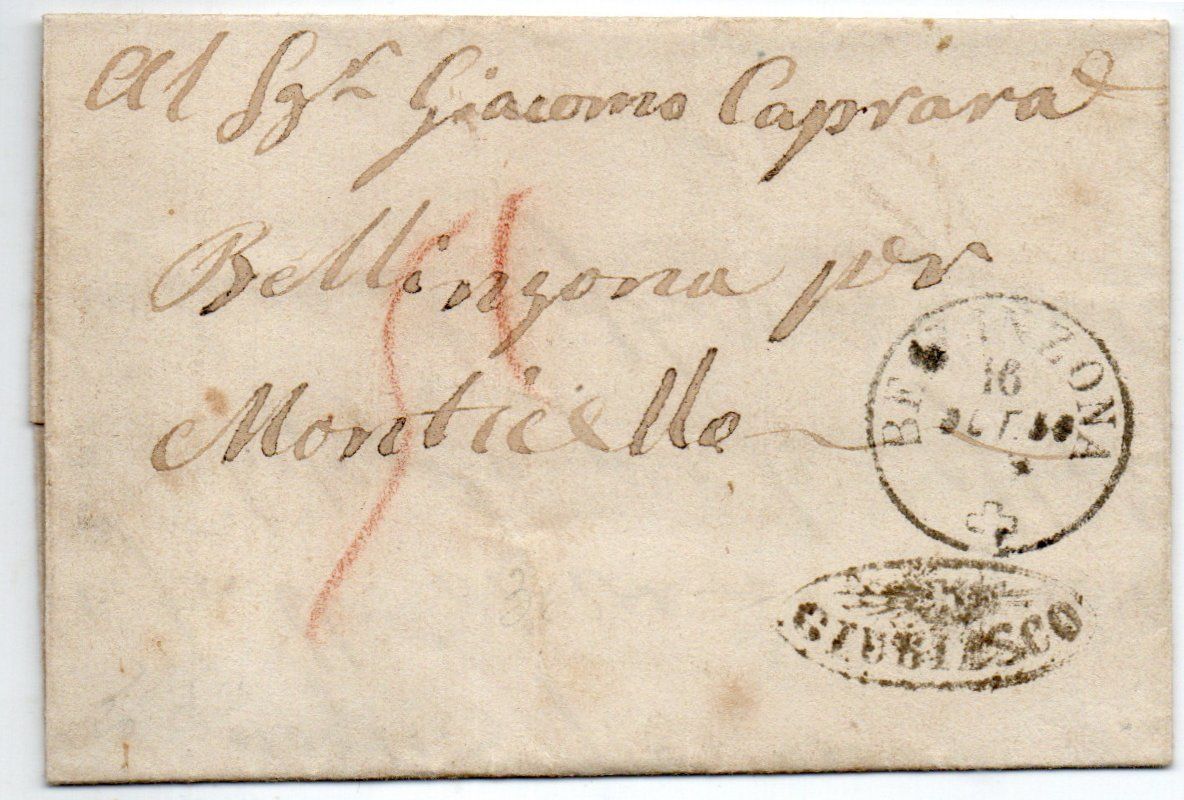 Tutti i francobolli: BoM 1859 Giubiasco per Bellinzona – Usato da Melano venduto da pisonsdro