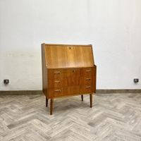 Mid Century teak Sekretär by ANGVIK MOBLER