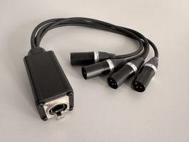 Connex DMX Adapter RJ45 auf 4× XLR 5-polig, neu