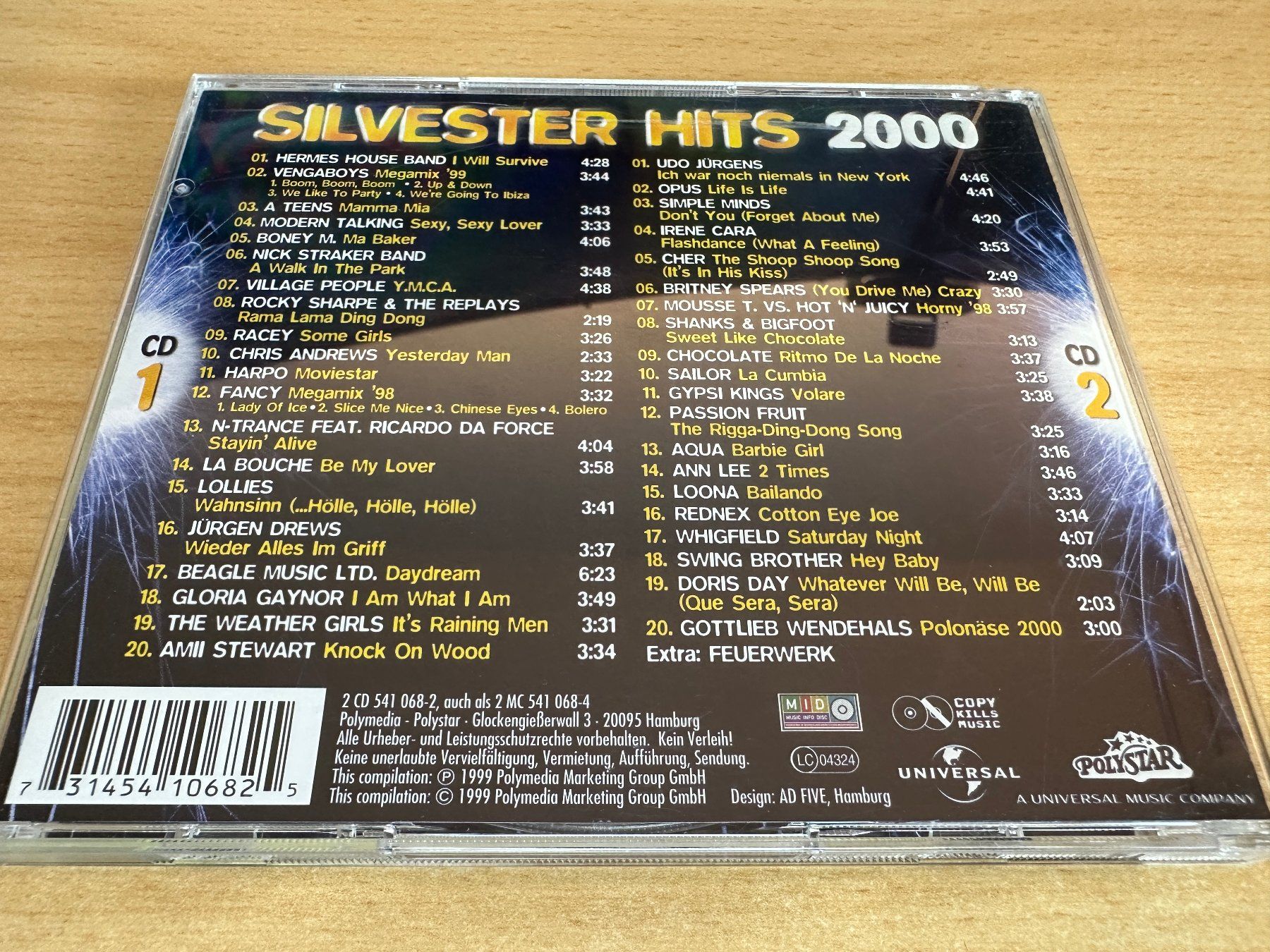 CD: Various – Silvester Hits 2000 - 2 CD – Usato da Rikon im Tösstal venduto da Alpenmutz 1