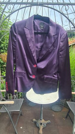 Esprit Blazer, Lila Satin-Optik, Gr. 42, Top Zustand!