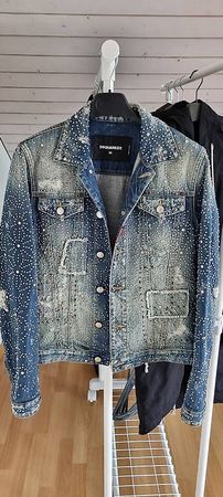 NEU! DSQUARED2 Jeansjacke mit Nieten, Gr. 46