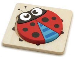 Neuware 50-70% SALE 🛒 MARIENKÄFER Baby Holzpuzzle