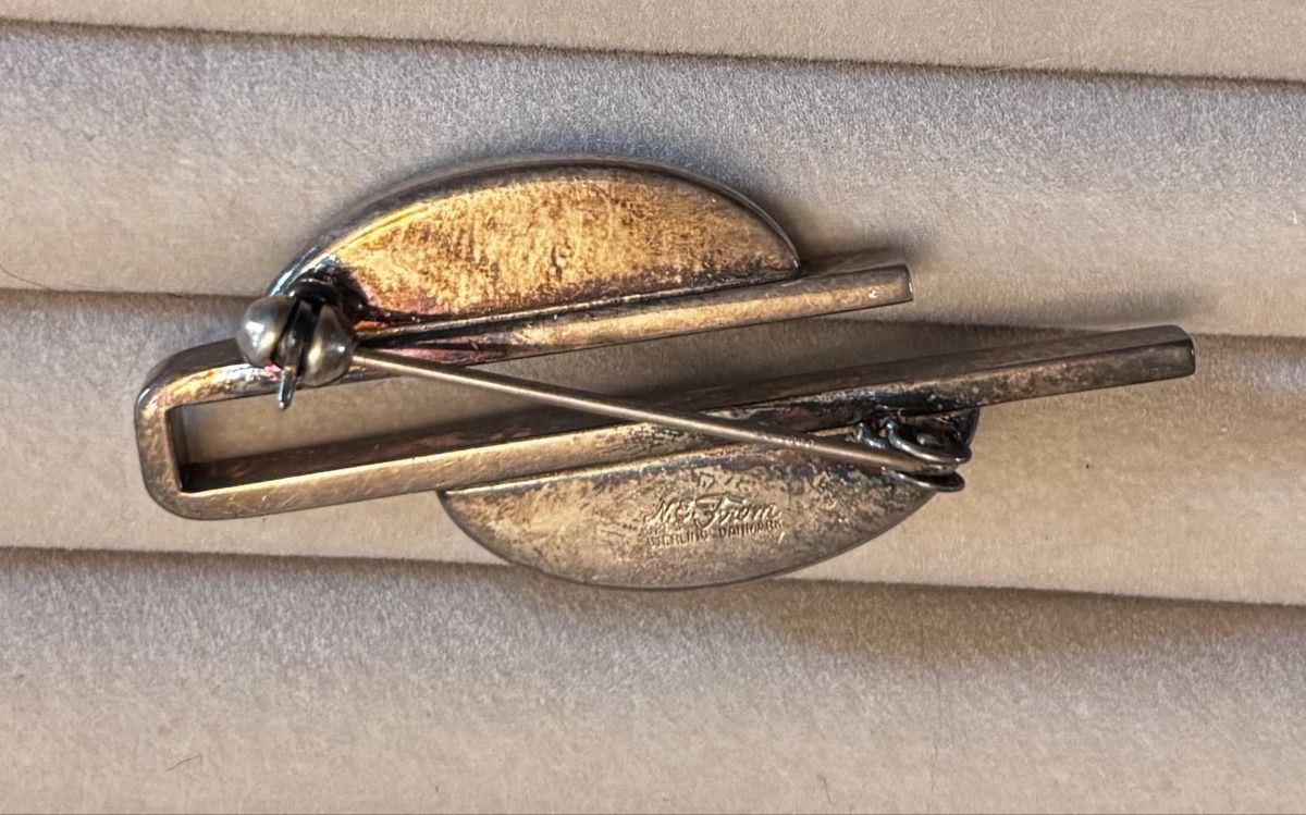 Spille & Fermagli: Sammlerstück: Achat Brosche N E From Danmark Sterling Silver – Usato da Basel venduto da diewebmeisterin 1