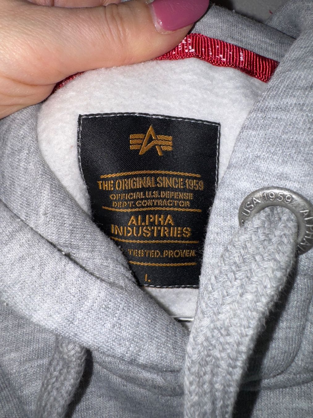 Alpha Industries Maglioni & Felpe: kuschlig weicher Kapuzenpullover  von Alpha Industries Gr L – Usato da Grosswangen venduto da second_hand_dress 1