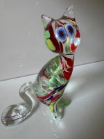 Dekorative Glaskatze – farbiges Kunstglas