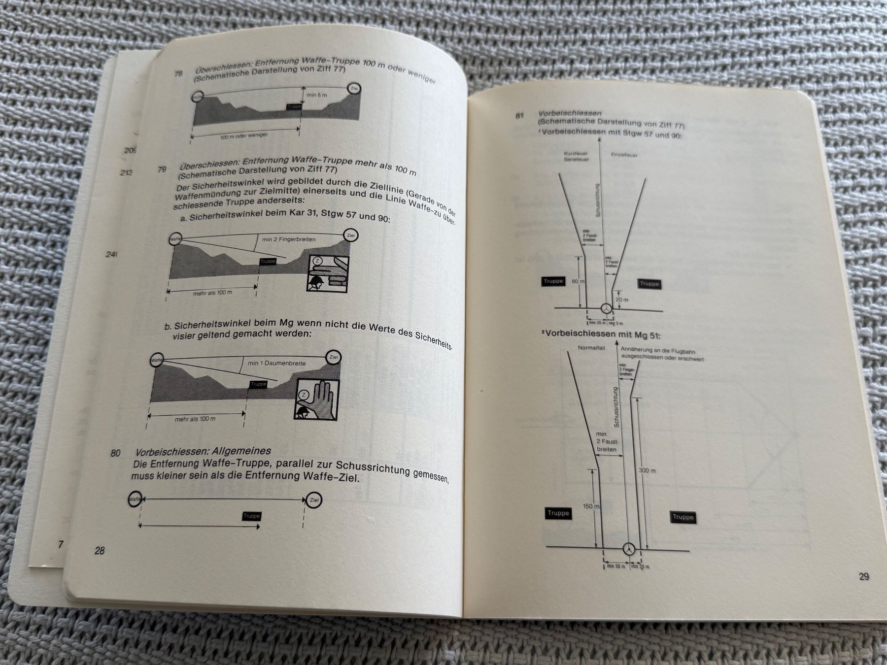 Bücher: 4 Reglemente: Trefferanzeigen/Gefechtsschiessen - CH Armee – Gebraucht aus Brütten von Hst1 7