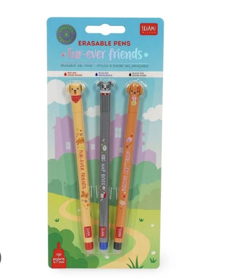 Legami Penna & Evidenziatori: Legami Erasable Pens "Fur-Ever Friends" – Nuovo e nell'imballaggio originale da Oberurnen venduto da red_5myh